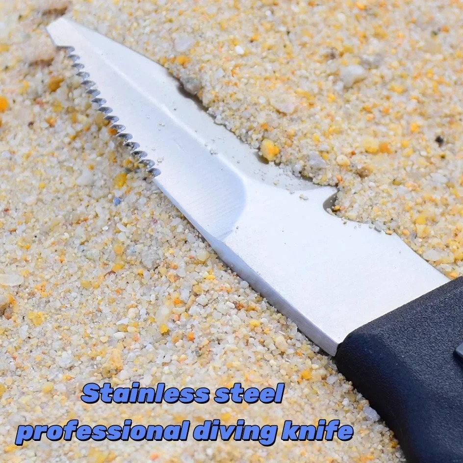 Dive Knife Titanium - Multifunction Stainless Steel Diving Knife -