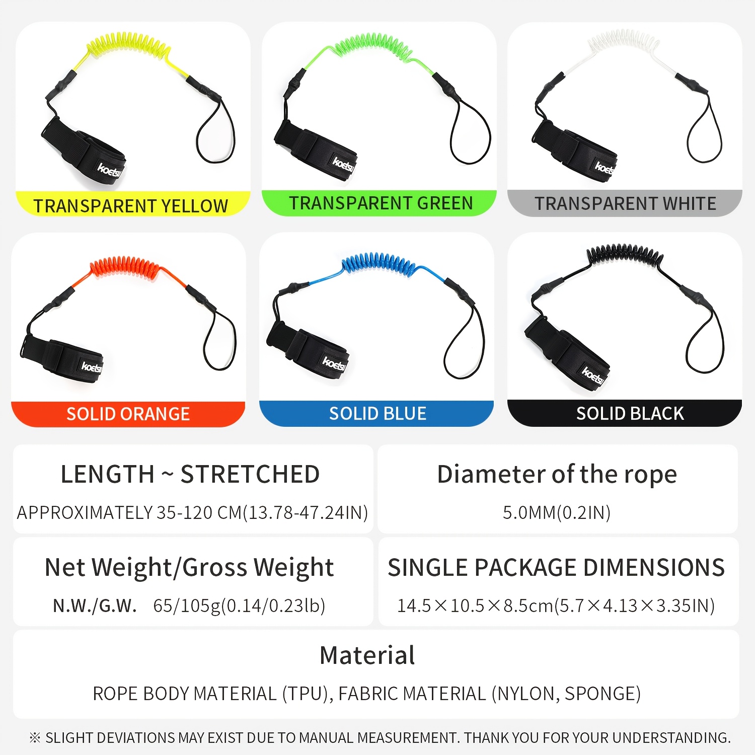 KOETSU Bodyboard Leash, 5mm TP - Stand Up Paddle Leash incelemesi ve fiyatı