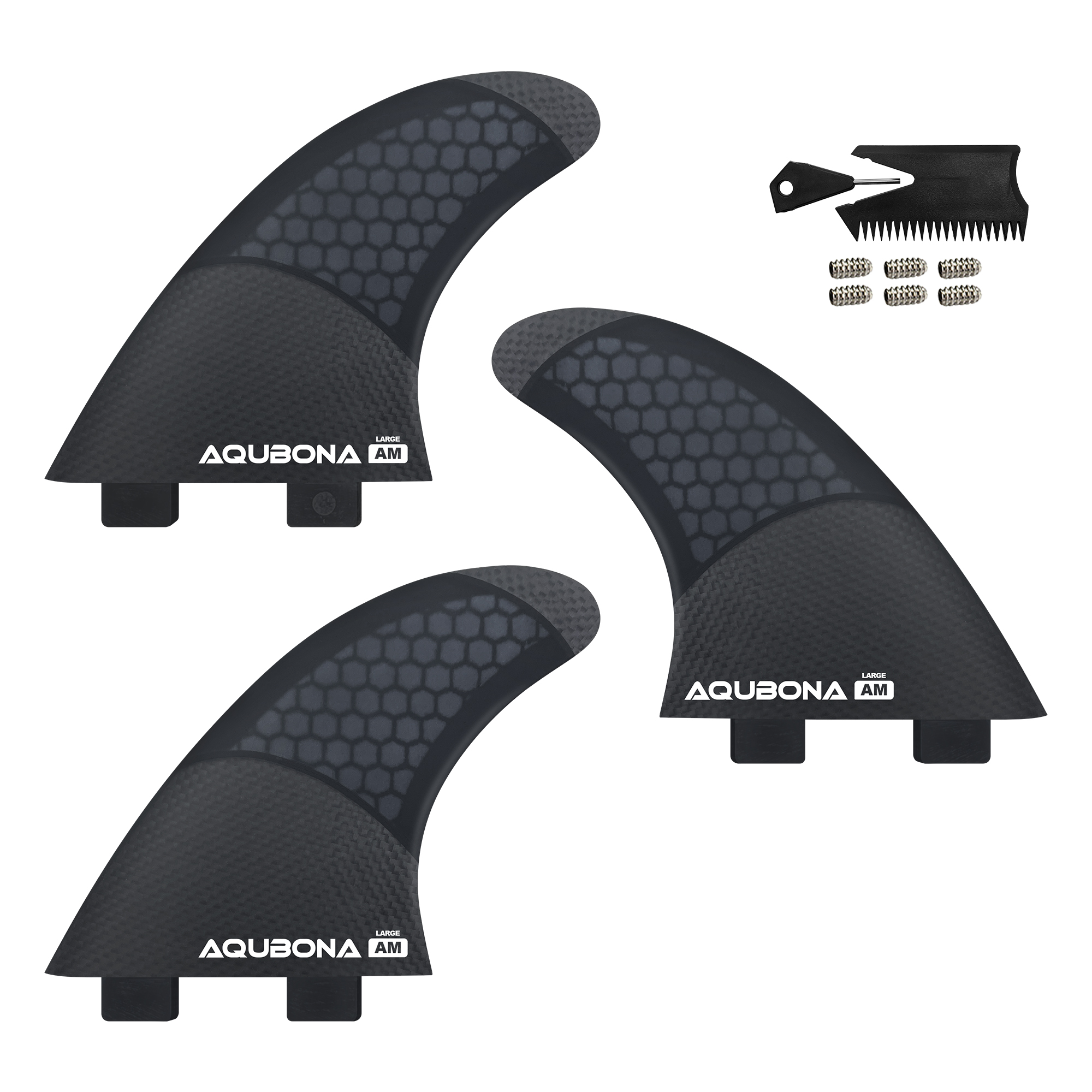 AQUBONA 3 Pcs Surf Fin Half Ca - Stand Up Paddle Leash incelemesi ve fiyatı