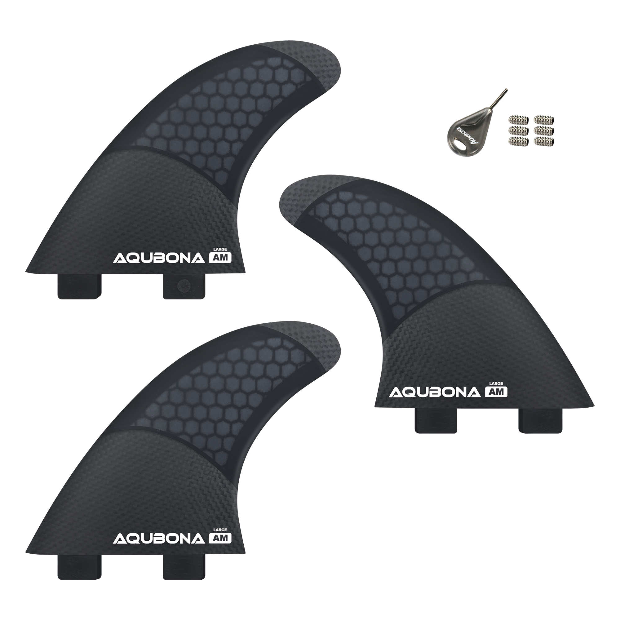 AQUBONA 3 Pcs Surf Fin Half Ca - Stand Up Paddle Leash incelemesi ve fiyatı