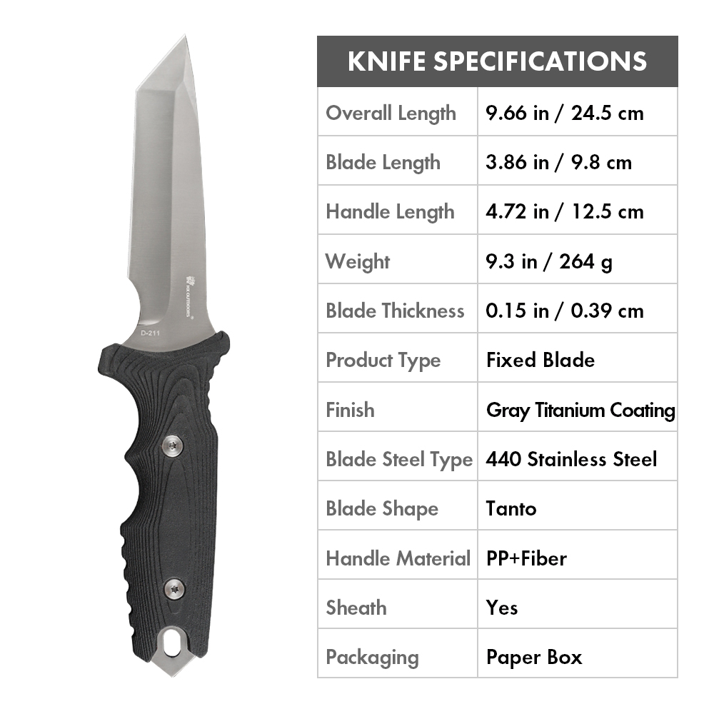 Survival Fixed Blade Knife EDC - Dive Knife Titanium incelemesi ve fiyatı